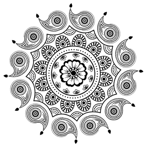 Sticker Rangoli (alpona)