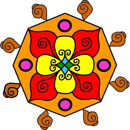 Sticker Rangoli (alpona)