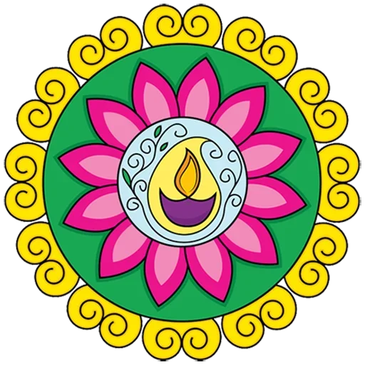 Sticker from the "Rangoli (alpona)" sticker pack