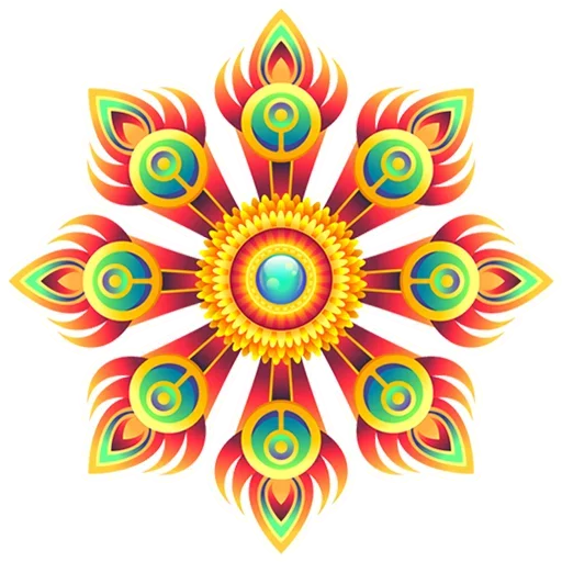 Sticker from the "Rangoli (alpona)" sticker pack