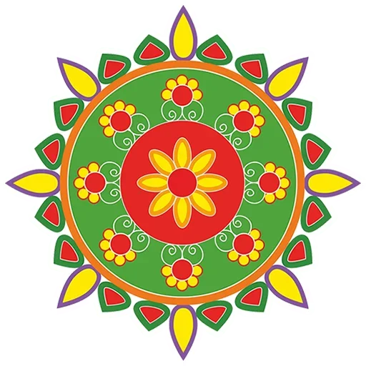 Sticker Rangoli (alpona)