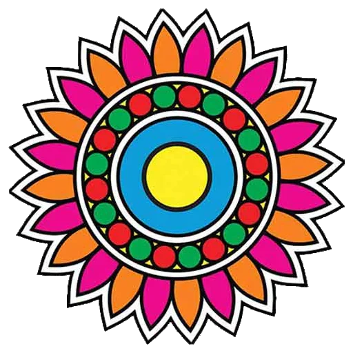 Sticker Rangoli (alpona)