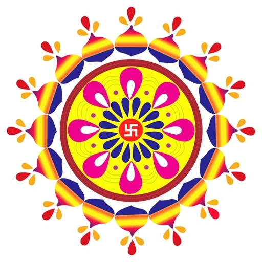 Sticker Rangoli (alpona)