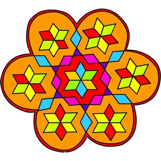 Sticker Rangoli (alpona)