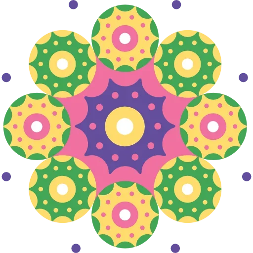 Sticker Rangoli (alpona)