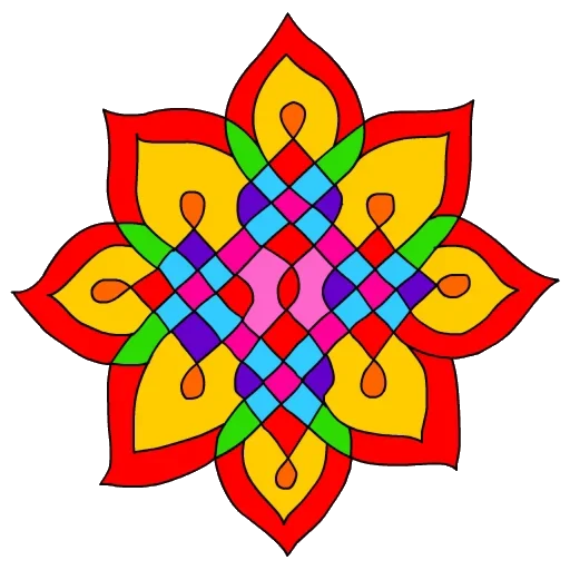 Sticker Rangoli (alpona)