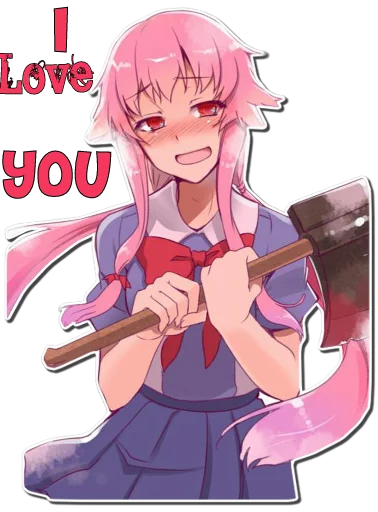 Sticker from the "Yuno Gasai | Future Diary" sticker pack