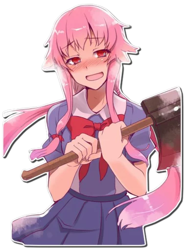 Sticker from the "Yuno Gasai | Future Diary" sticker pack