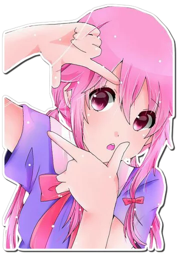 Sticker from the "Yuno Gasai | Future Diary" sticker pack