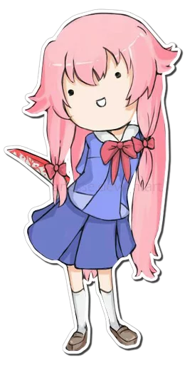 Sticker from the "Yuno Gasai | Future Diary" sticker pack