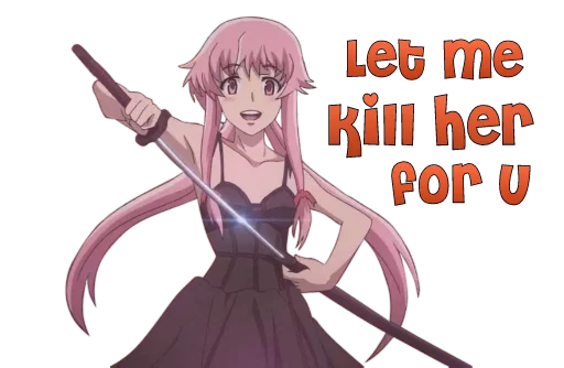 Sticker from the "Yuno Gasai | Future Diary" sticker pack