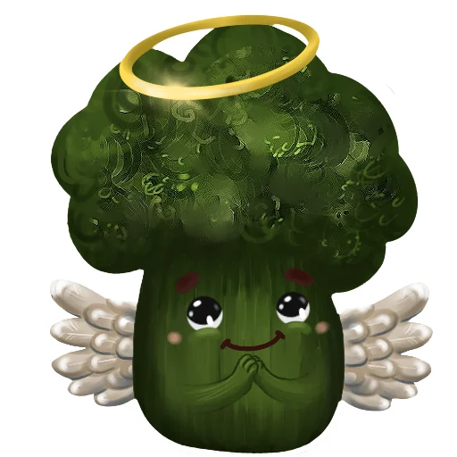 Sticker from the "Милый Брокколь" sticker pack