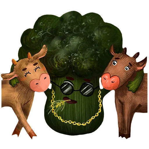 Sticker from the "Милый Брокколь" sticker pack