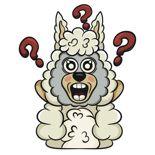 Sticker from the "Альпака Флаффи" sticker pack