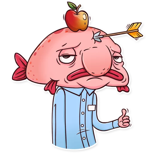 Sticker from the "Sad Blobby" sticker pack