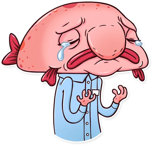 Sticker from the "Sad Blobby" sticker pack