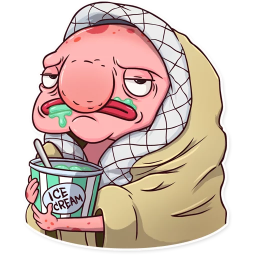 Sticker from the "Sad Blobby" sticker pack