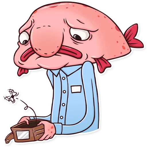 Sticker from the "Sad Blobby" sticker pack