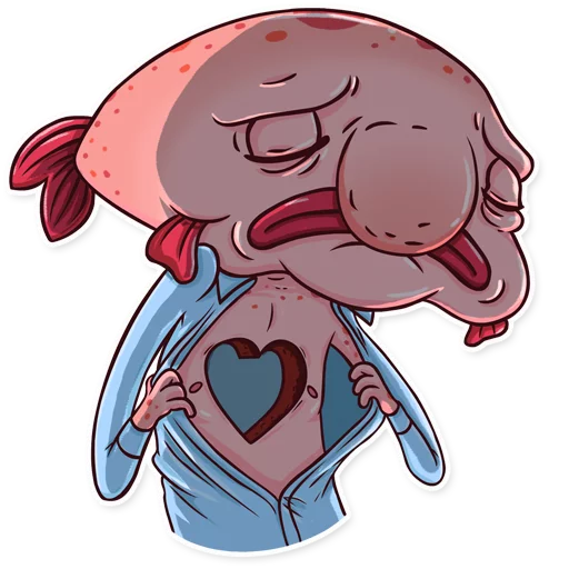 Sticker from the "Sad Blobby" sticker pack