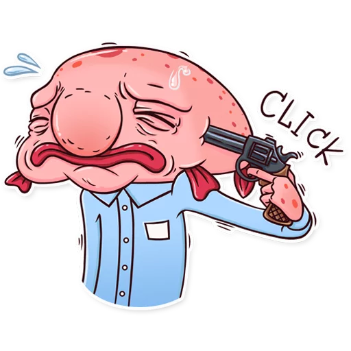 Sticker from the "Sad Blobby" sticker pack