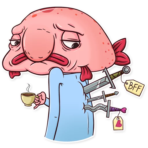 Sticker Sad Blobby