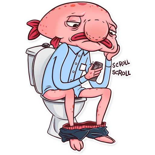 Sticker from the "Sad Blobby" sticker pack