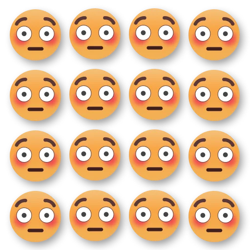 Sticker from the "Weird Flushed Emojis 😳" sticker pack