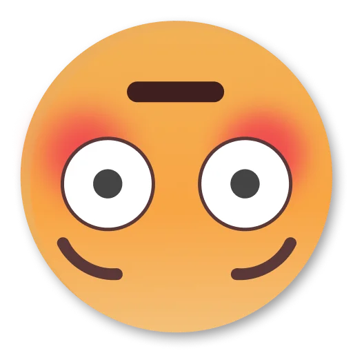 Sticker from the "Weird Flushed Emojis 😳" sticker pack