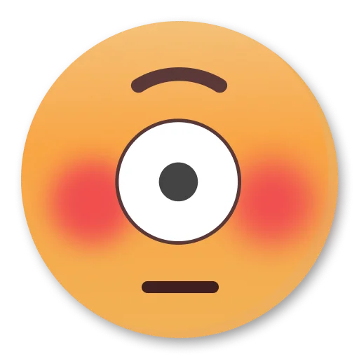 Sticker from the "Weird Flushed Emojis 😳" sticker pack