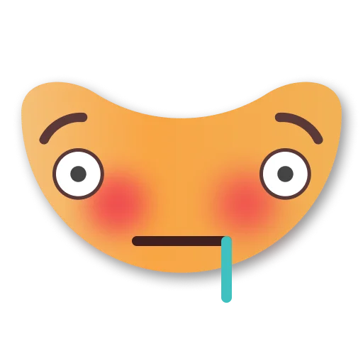 Sticker from the "Weird Flushed Emojis 😳" sticker pack