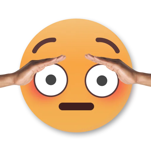 Sticker from the "Weird Flushed Emojis 😳" sticker pack