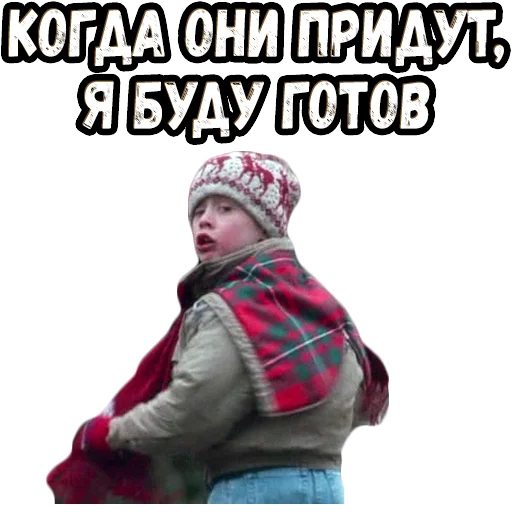 Sticker from the "Один дома" sticker pack