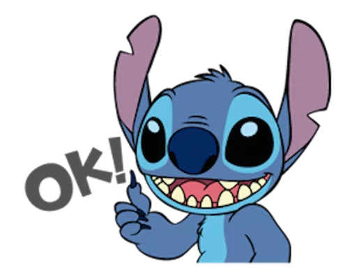 Sticker from the "LINE_Stitch3" sticker pack