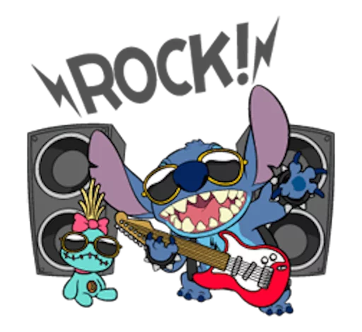 Sticker from the "LINE_Stitch3" sticker pack