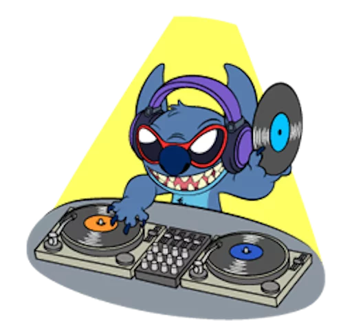 Sticker from the "LINE_Stitch3" sticker pack