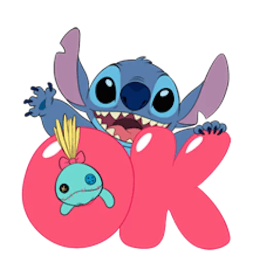 Sticker from the "LINE_Stitch3" sticker pack