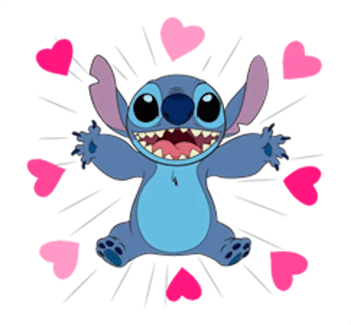 Sticker from the "LINE_Stitch3" sticker pack