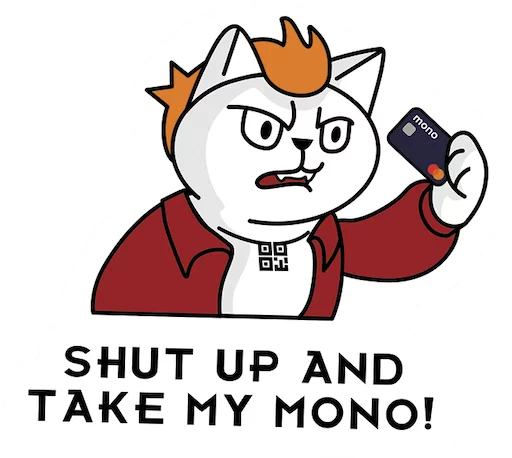 Sticker from the "QR-cat by monobank" sticker pack