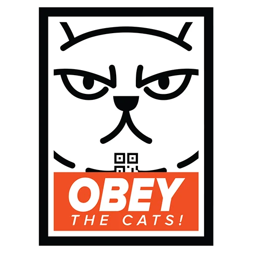 Sticker from the "QR-cat by monobank" sticker pack