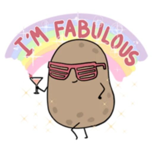 Sticker from the "Life is Potato (FULL) [英文]" sticker pack