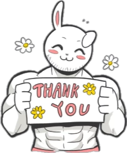 Sticker Rabbo the Muscle Rabbit