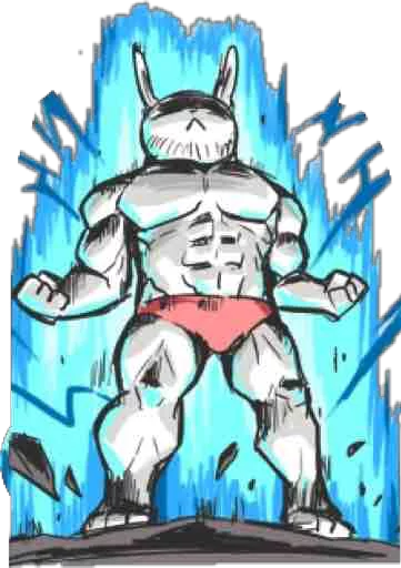 Sticker Rabbo the Muscle Rabbit