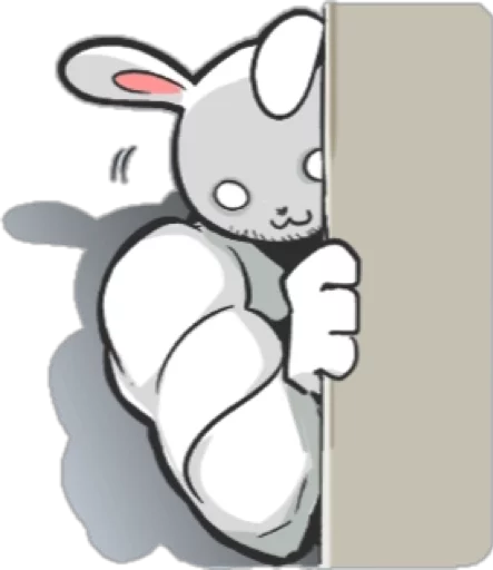 Sticker from the "Rabbo the Muscle Rabbit" sticker pack