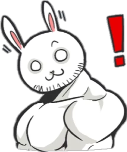 Sticker Rabbo the Muscle Rabbit