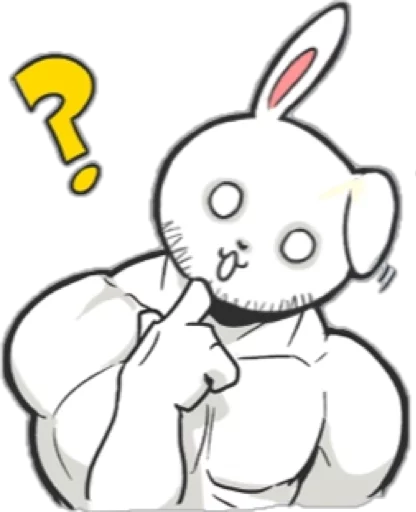 Sticker Rabbo the Muscle Rabbit