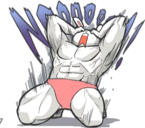 Sticker from the "Rabbo the Muscle Rabbit" sticker pack