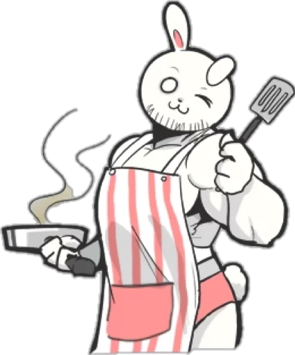 Sticker from the "Rabbo the Muscle Rabbit" sticker pack