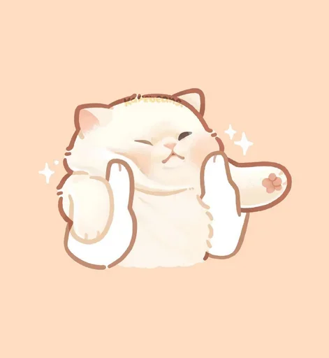 Sticker from the "Мягкие коты" sticker pack