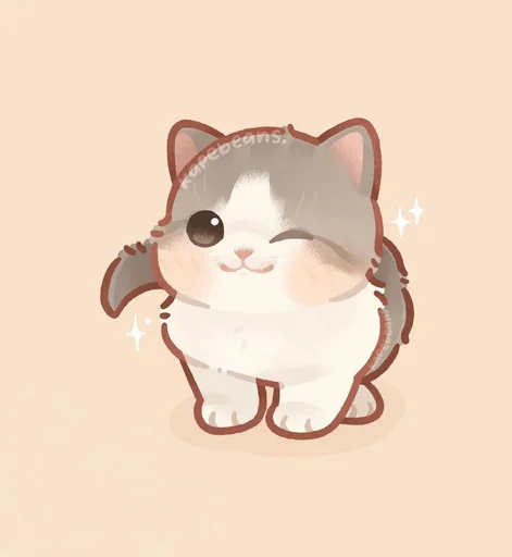 Sticker from the "Мягкие коты" sticker pack