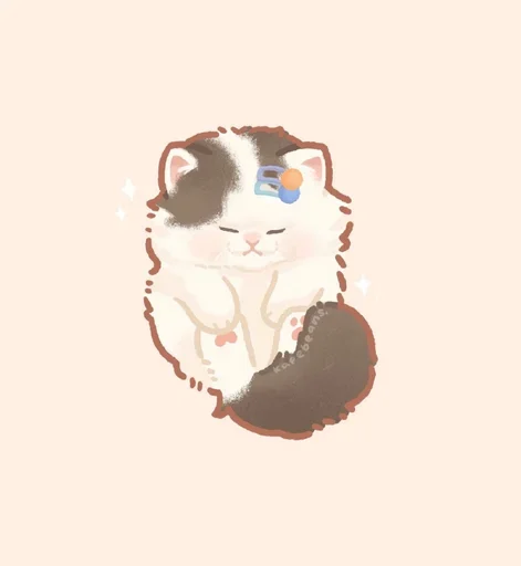 Sticker from the "Мягкие коты" sticker pack